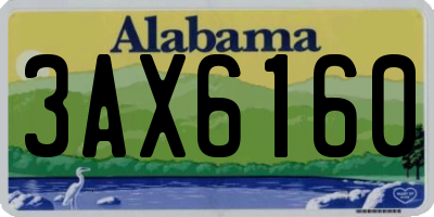 AL license plate 3AX6160