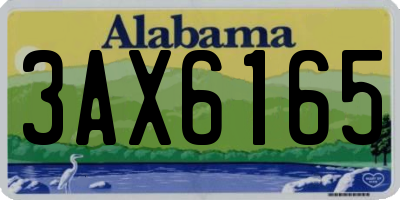 AL license plate 3AX6165