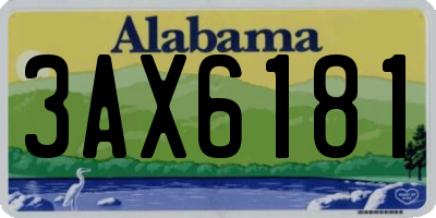 AL license plate 3AX6181