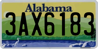 AL license plate 3AX6183