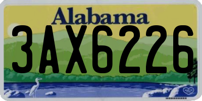AL license plate 3AX6226