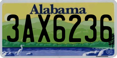 AL license plate 3AX6236