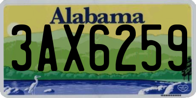 AL license plate 3AX6259