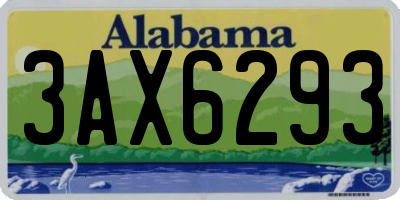 AL license plate 3AX6293