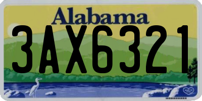 AL license plate 3AX6321