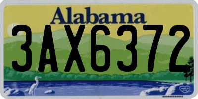 AL license plate 3AX6372