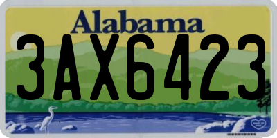 AL license plate 3AX6423