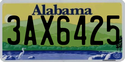 AL license plate 3AX6425