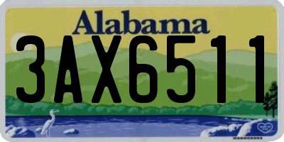 AL license plate 3AX6511