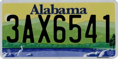 AL license plate 3AX6541