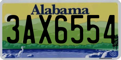 AL license plate 3AX6554