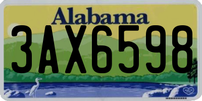 AL license plate 3AX6598