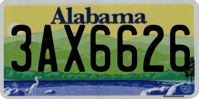 AL license plate 3AX6626