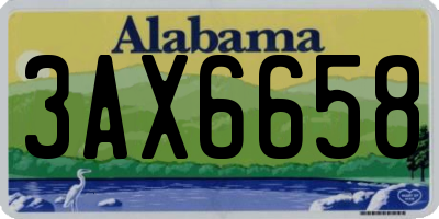 AL license plate 3AX6658