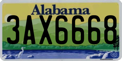 AL license plate 3AX6668