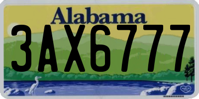 AL license plate 3AX6777