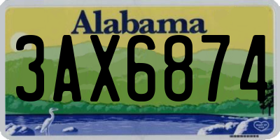 AL license plate 3AX6874