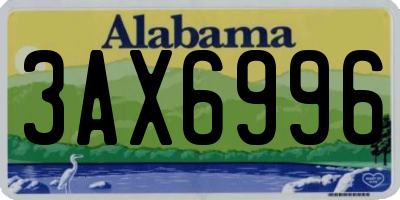 AL license plate 3AX6996