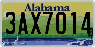 AL license plate 3AX7014