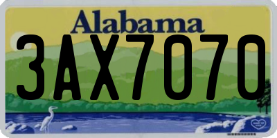AL license plate 3AX7070
