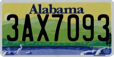 AL license plate 3AX7093