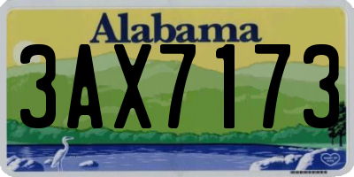 AL license plate 3AX7173