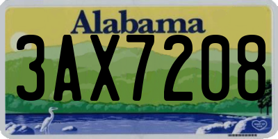 AL license plate 3AX7208