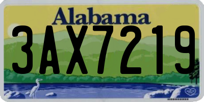 AL license plate 3AX7219