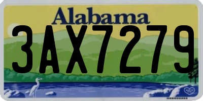 AL license plate 3AX7279