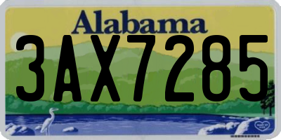 AL license plate 3AX7285