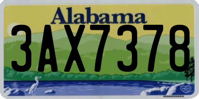 AL license plate 3AX7378