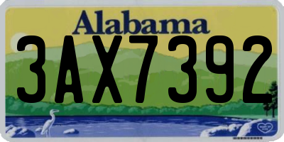 AL license plate 3AX7392