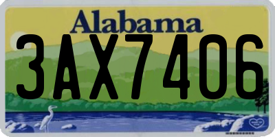 AL license plate 3AX7406