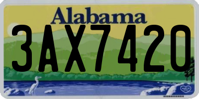 AL license plate 3AX7420