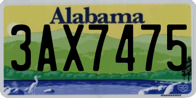 AL license plate 3AX7475