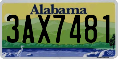 AL license plate 3AX7481