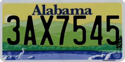 AL license plate 3AX7545