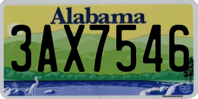 AL license plate 3AX7546