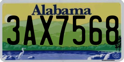 AL license plate 3AX7568