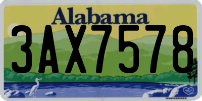 AL license plate 3AX7578