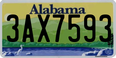 AL license plate 3AX7593