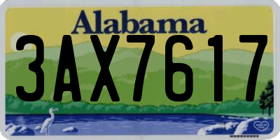 AL license plate 3AX7617