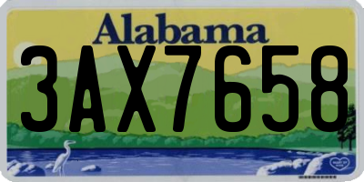 AL license plate 3AX7658