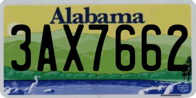 AL license plate 3AX7662