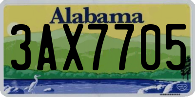 AL license plate 3AX7705