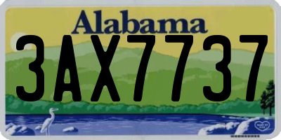 AL license plate 3AX7737