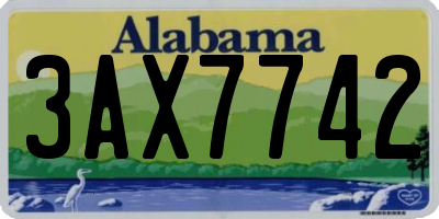 AL license plate 3AX7742