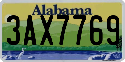 AL license plate 3AX7769