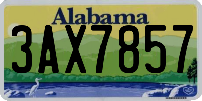AL license plate 3AX7857