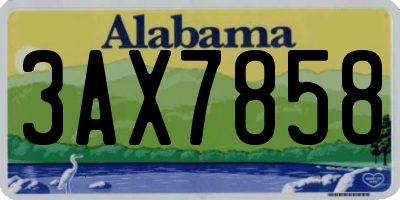 AL license plate 3AX7858